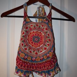 Billabong Two Piece Set Boho Patterned Top